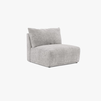 Módulo de sofá sem braço cinza COTILLARD - Gato Preto