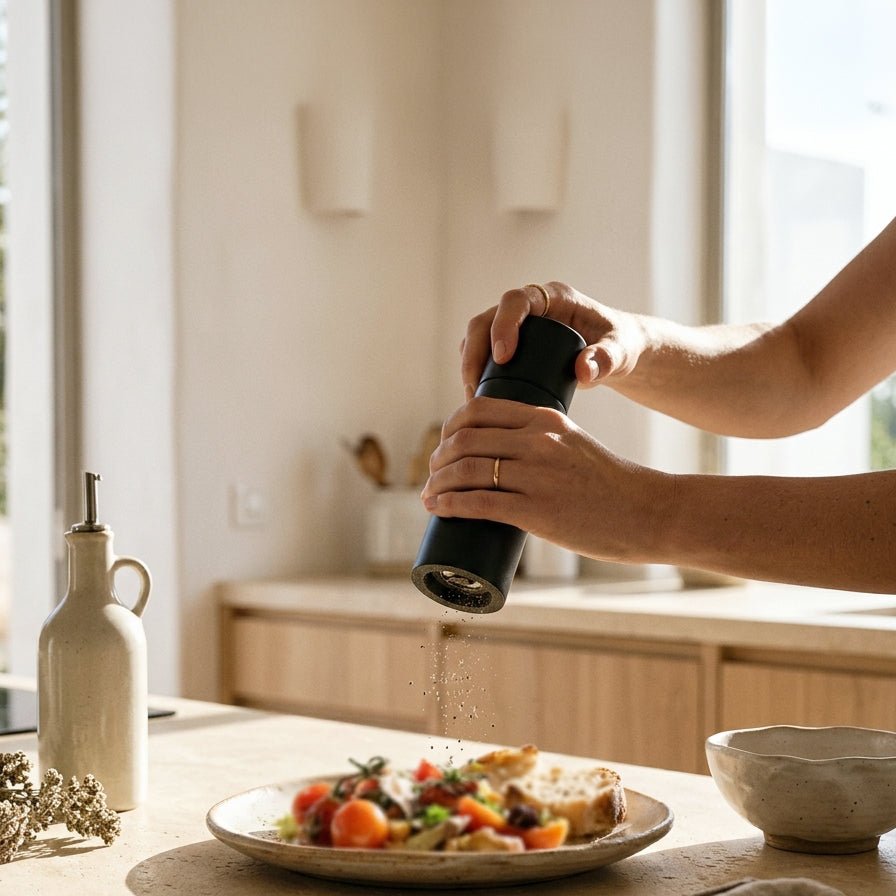 Moinho de Sal e Pimenta Preto ALL BLACK - Gato Preto