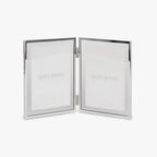 Moldura Dupla Vertical Prateada 10x15 SHINY & BRUSHED - Gato Preto