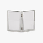 Moldura Dupla Vertical Prateada 10x15 SHINY & BRUSHED - Gato Preto