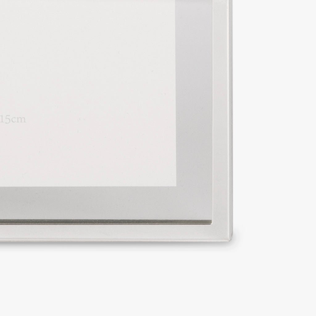 Moldura Dupla Vertical Prateada 10x15 SHINY & BRUSHED - Gato Preto