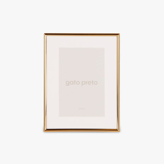 Moldura Lisa Dourada 10x15 SHINY & BRUSHED - Gato Preto