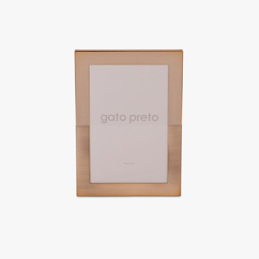 Moldura Tons Dourado 10x15 SHINY & BRUSHED - Gato Preto