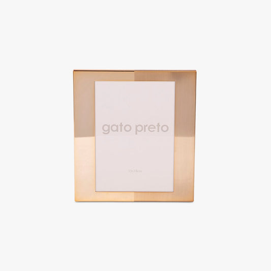 Moldura Tons Dourado 13x18 SHINY & BRUSHED - Gato Preto