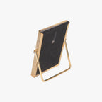 Moldura Tons Dourado com Pé 10x15 SHINY & BRUSHED - Gato Preto