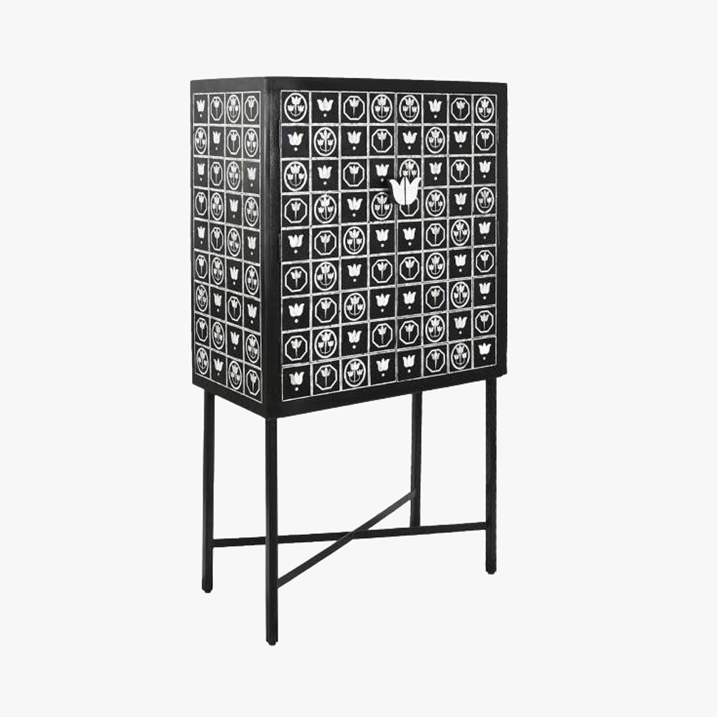 Móvel de Bar Ferro e Osso NOIR - Gato Preto