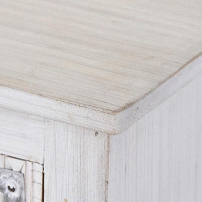 Móvel de Televisão Branco Madeira Maciça Cravada JASMIN - Gato Preto