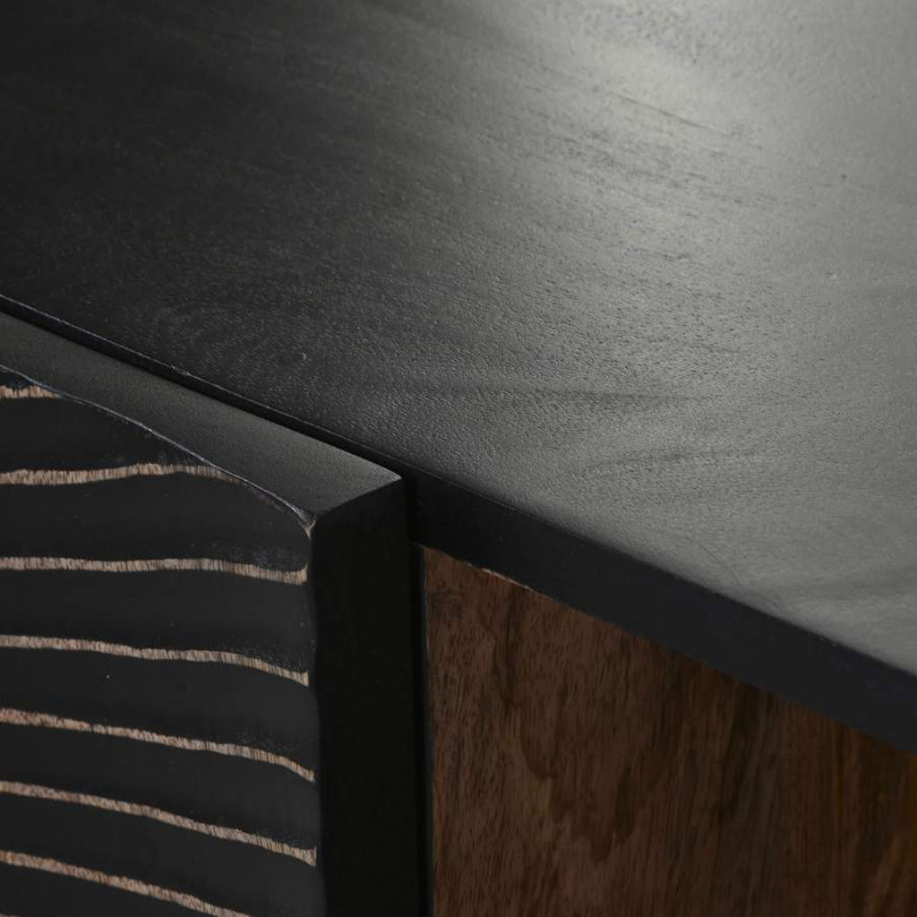 Móvel de Televisão de Metal e Madeira TORA - Gato Preto