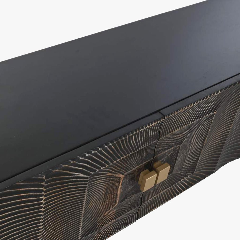 Móvel de Televisão de Metal e Madeira TORA - Gato Preto