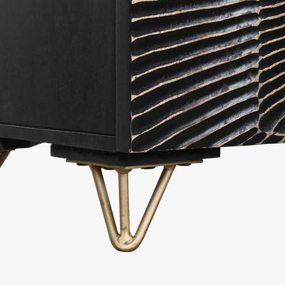 Móvel de Televisão de Metal e Madeira TORA - Gato Preto