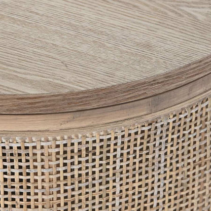 Móvel de Televisão Madeira e Rattan ZUMA - Gato Preto