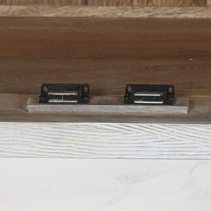 Móvel de Televisão Madeira Maciça Branco JASMIN - Gato Preto