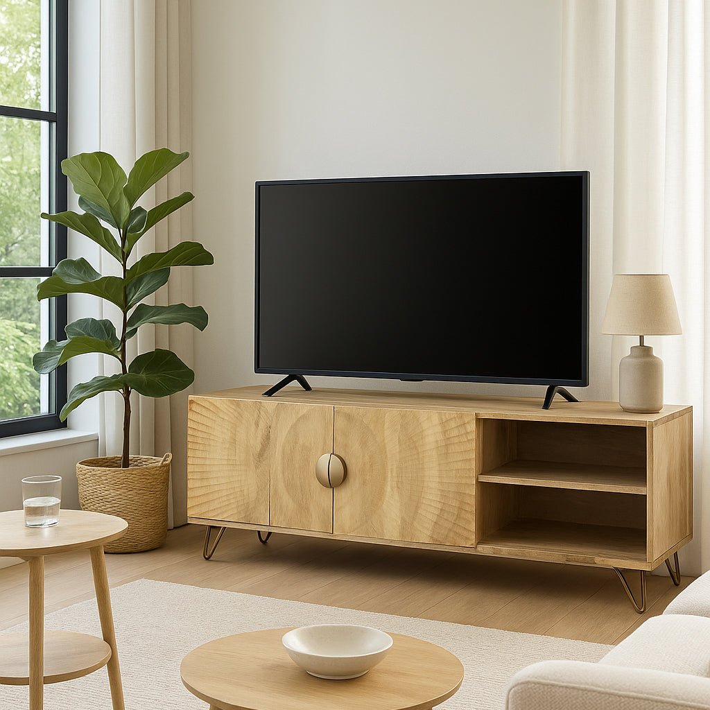 Móvel de Televisão Mandala Madeira TORA - Gato Preto