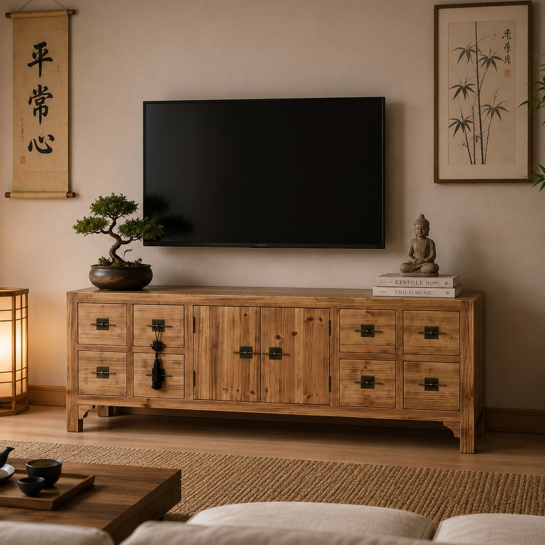 Móvel de Televisão Oriental Madeira OSAKA - Gato Preto