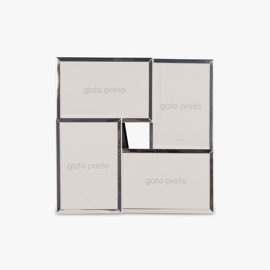 Múltiplo de Fotos Prateado 10x15 SHINY & BRUSHED - Gato Preto