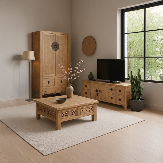 Armário Madeira com Fechadura Circular Oriental 180 cm OSAKA