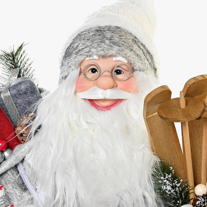 Pai Natal Cinzento 64cm ALPINE - Gato Preto