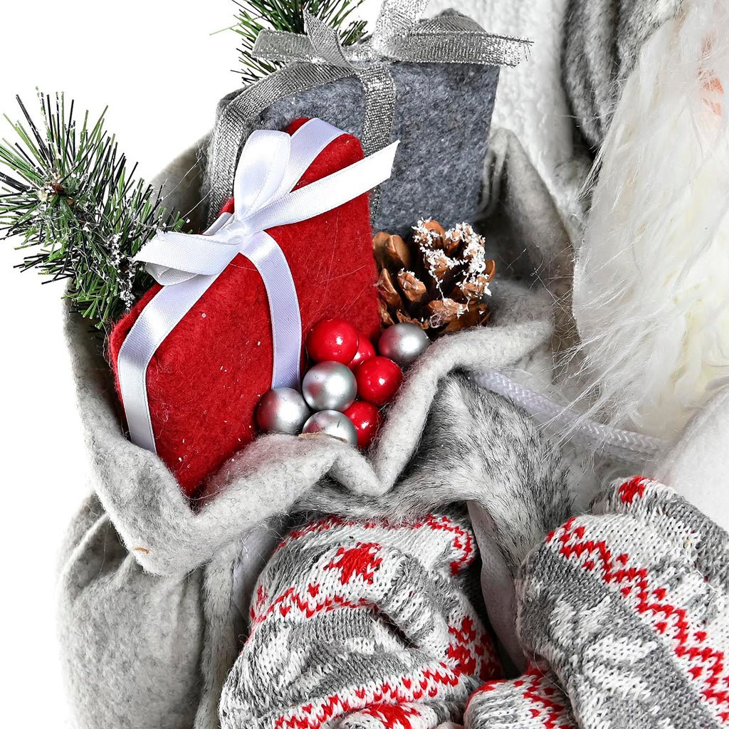 Pai Natal Cinzento 83cm ALPINE - Gato Preto