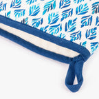 Pega Luva Algodão Branco com Folhas Azuis BLUE BIRD - Gato Preto