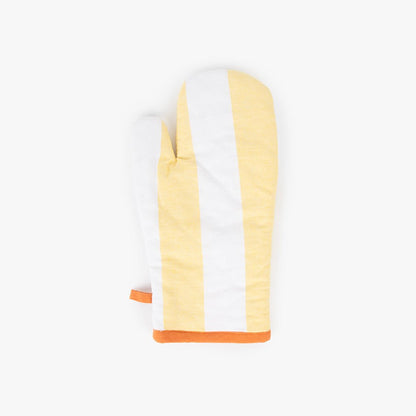 Pega luva de Algodão Riscas Amarelo e Laranja TÂNGER - Gato Preto