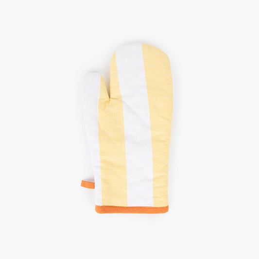 Pega luva de Algodão Riscas Amarelo e Laranja TÂNGER - Gato Preto