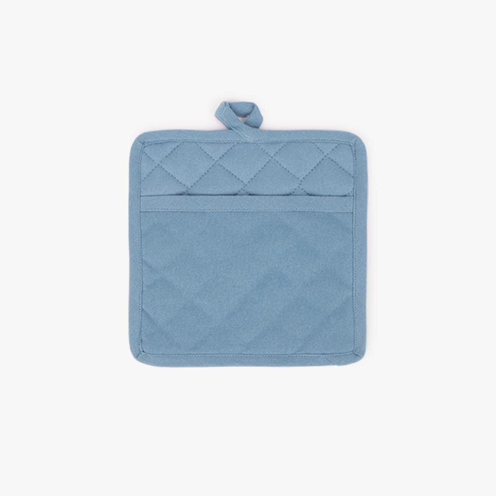 Pega Quadrada em Algodão Azul 4EVERYDAY - Gato Preto