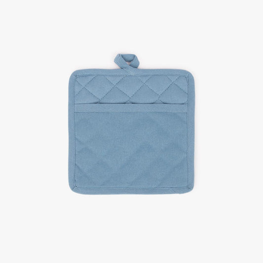 Pega Quadrada em Algodão Azul 4EVERYDAY - Gato Preto