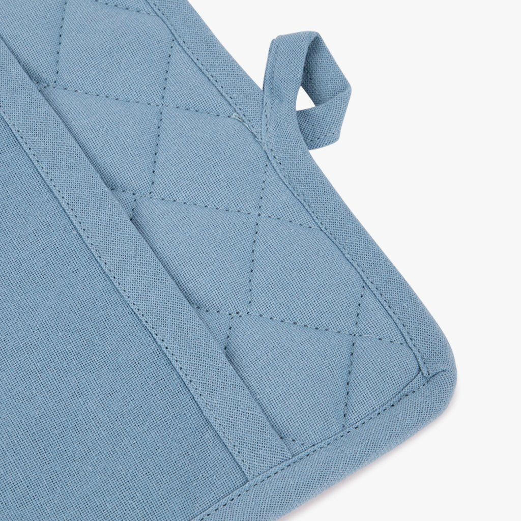 Pega Quadrada em Algodão Azul 4EVERYDAY - Gato Preto