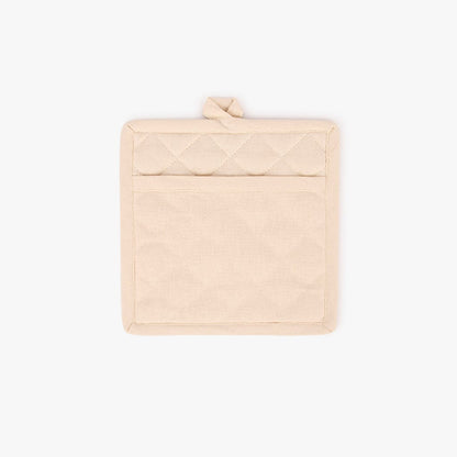 Pega Quadrada em Algodão Bege 4EVERYDAY - Gato Preto