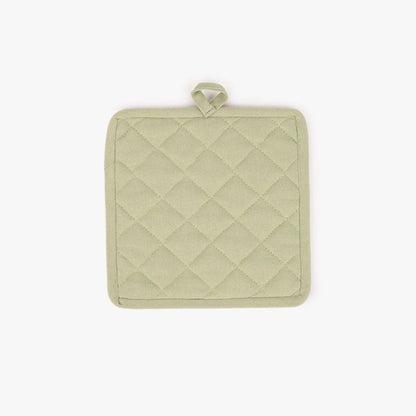 Pega Quadrada em Algodão Verde Claro 4EVERYDAY - Gato Preto