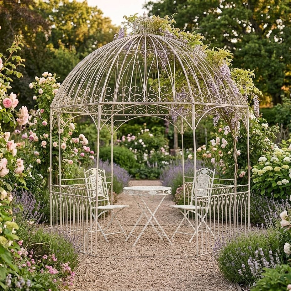 Pérgola Clássica Branca ROMANTIC GARDEN - Gato Preto