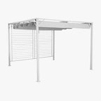 Pérgola de Exterior Branca HORIZON | 296×296×225 cm - Gato Preto
