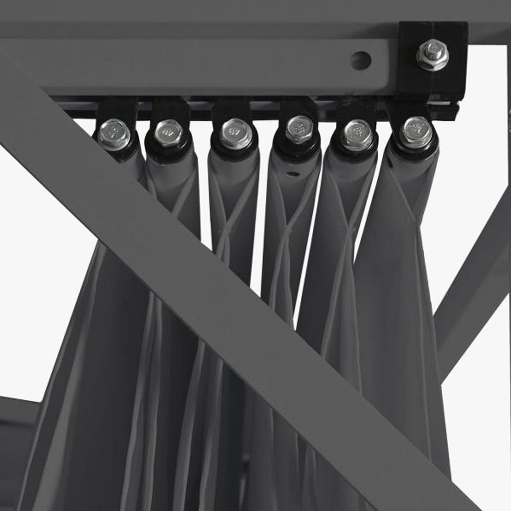 Pérgola de Exterior Cinza HORIZON | 296×296×225 cm - Gato Preto