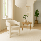 Poltrona Branca 66x65x82 MALVA - Gato Preto