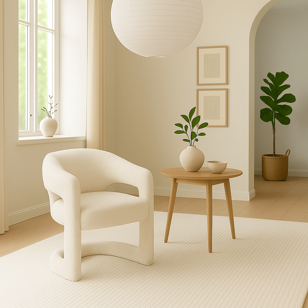 Poltrona Branca 66x65x82 MALVA - Gato Preto