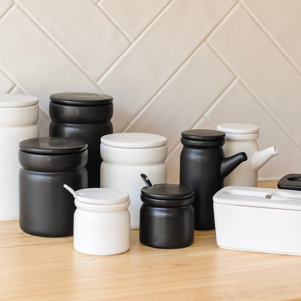 Pote grande branco ALL WHITE - Gato Preto