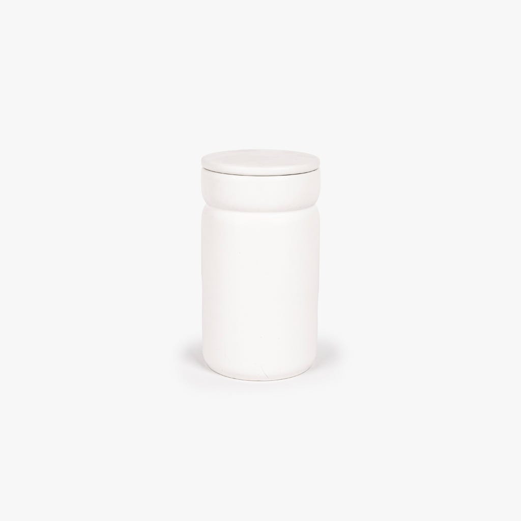 Pote grande branco ALL WHITE - Gato Preto