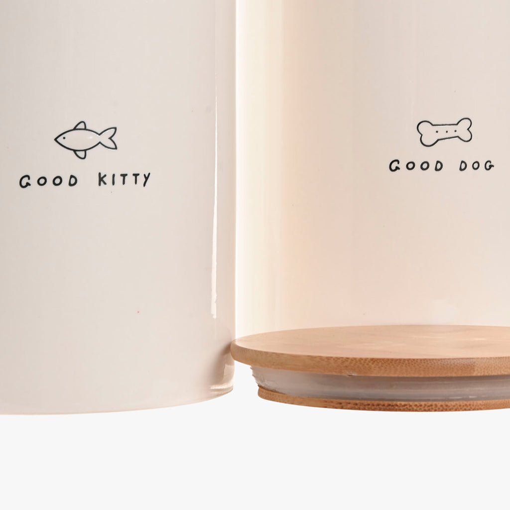 Pote para Comida de Animais em Cerâmica Sortido 14x14x19 PAWRENTS - Gato Preto