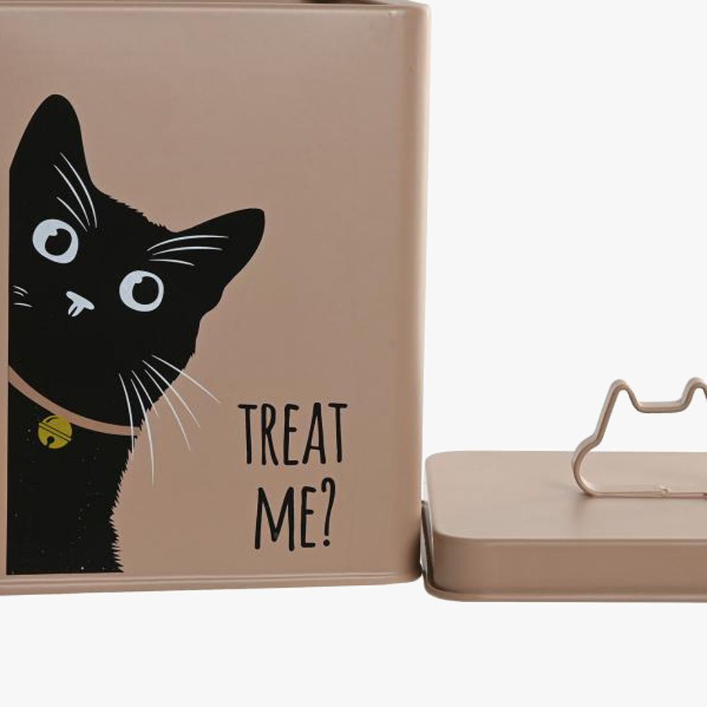 Pote para Comida de Gato 14,5x14,5x19,3 PAWRENTS - Gato Preto