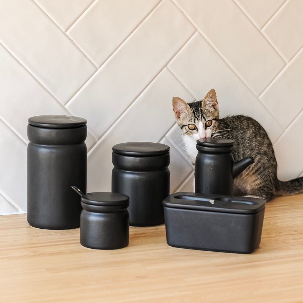 Pote pequeno preto ALL BLACK - Gato Preto