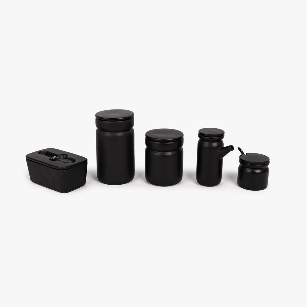 Pote pequeno preto ALL BLACK - Gato Preto