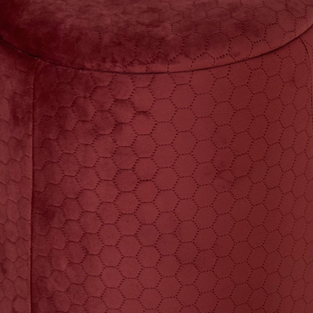 Pouf Tijolo de Veludo com padrão e arrumação LUCENA - Gato Preto