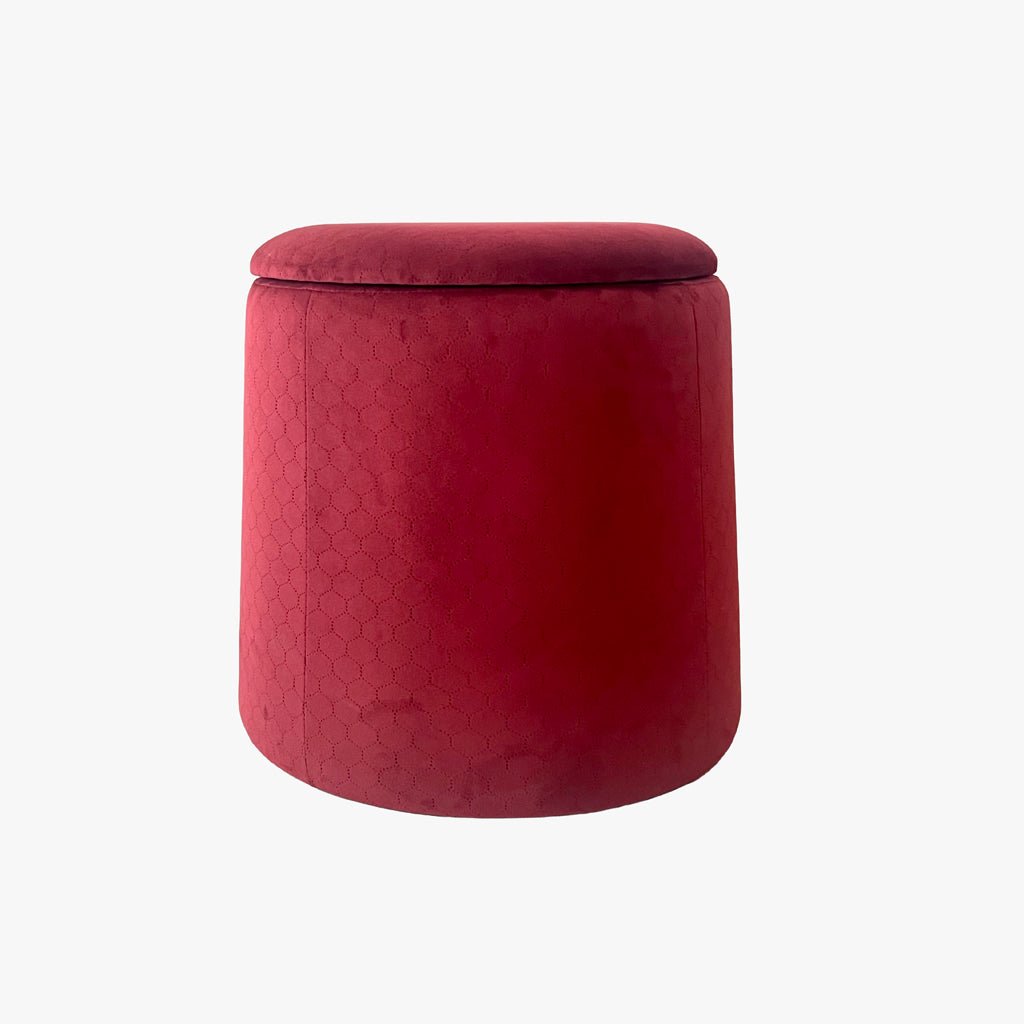 Pouf Tijolo de Veludo com padrão e arrumação LUCENA - Gato Preto