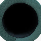 Pouf Verde Esmeralda de Veludo com padrão e arrumação LUCENA - Gato Preto