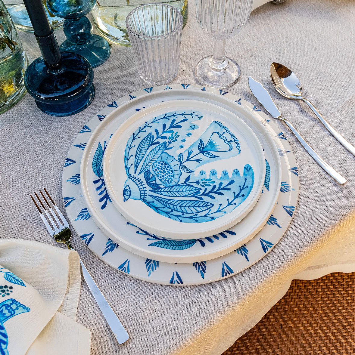 Prato de Sobremesa BLUE BIRD - Gato Preto