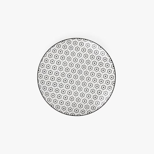 Prato de Sobremesa Geométrico Preto ASIA - Gato Preto