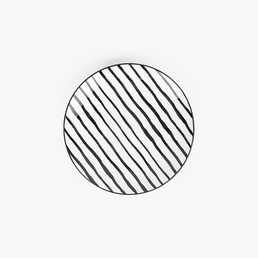 Prato de Sobremesa Listas Preto ASIA - Gato Preto