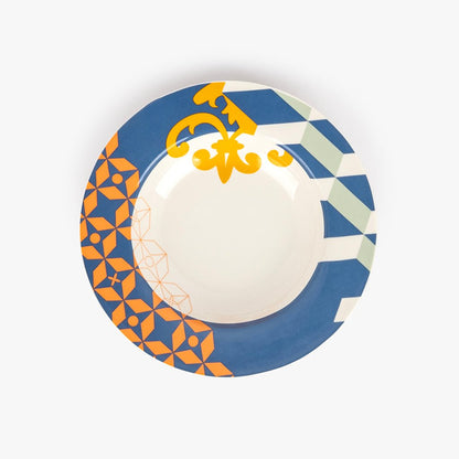 Prato de Sopa AZULEJO - Gato Preto