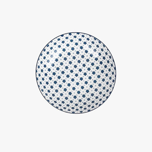 Prato de Sopa Geométrico Azul ASIA - Gato Preto