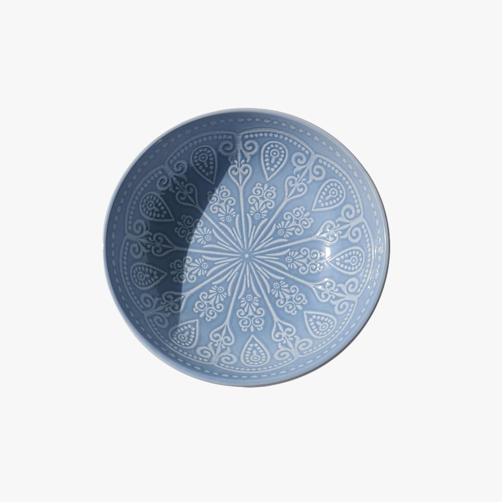 Prato de Sopa Mandalas Azul AURORA - Gato Preto